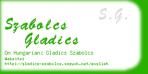 szabolcs gladics business card